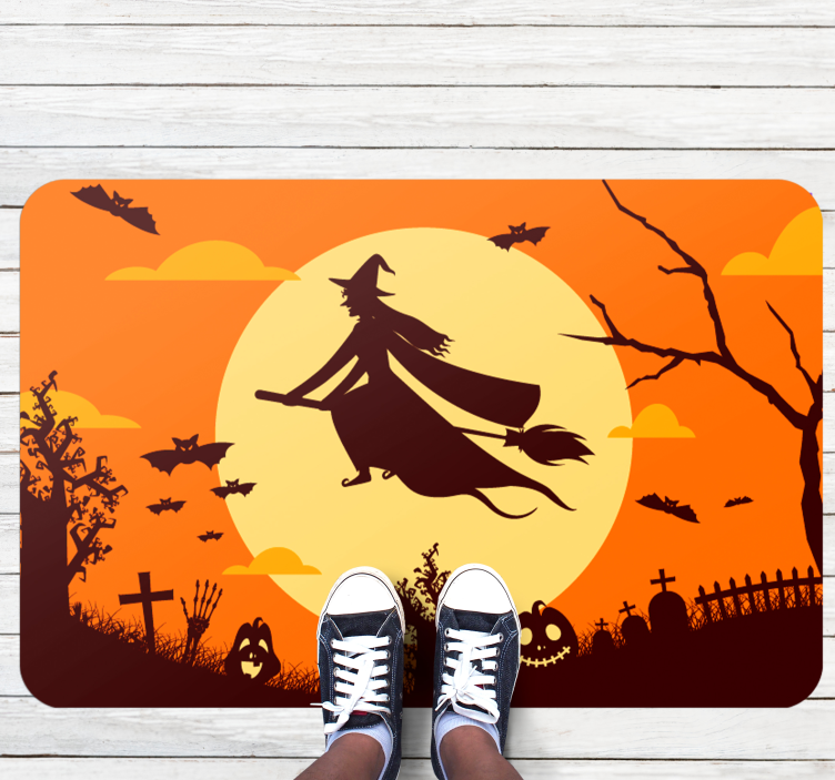 Leteče čarovnice halloween podstavki - TenStickers