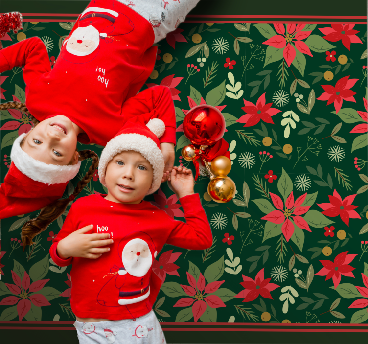 Leaves xmas-decor božična vinilna preproga - TenStickers