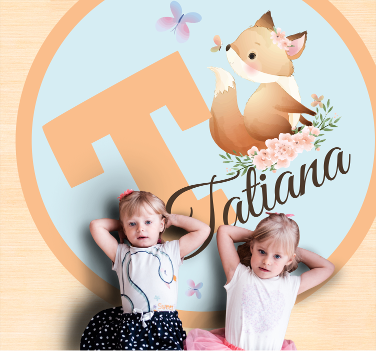 Ljubka žival lisica z imenom spalna preproga - TenStickers