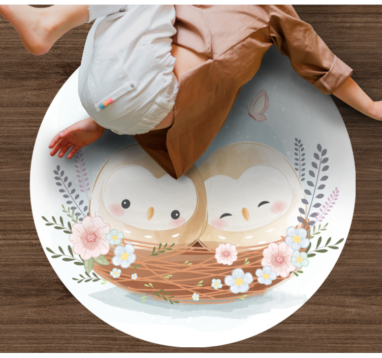 Gnezdo sove za par Vinilne preproge za spalnico - TenStickers