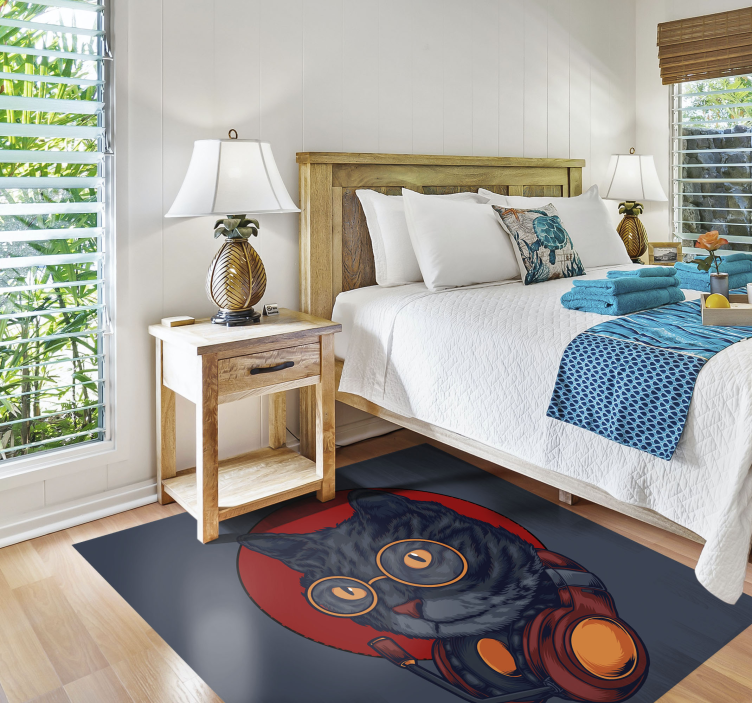 Mačji astronavt Tepih z živalskim potiskom - TenStickers