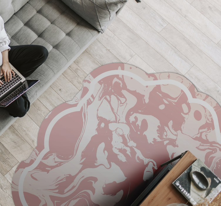 Marmorirani vrtinci Vinilne talne obloge z teksturo - TenStickers