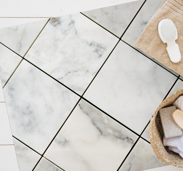 Ploščice iz marmorne teksture moderna preproga - TenStickers