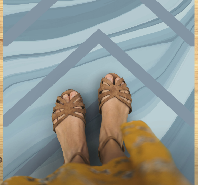 Tekač na hodniku iz marmornate ribje kosti - TenStickers