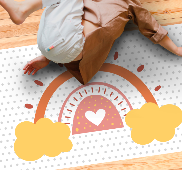 Mavrična oblačna pokrajina Vinilna preproga za dojenčke - TenStickers