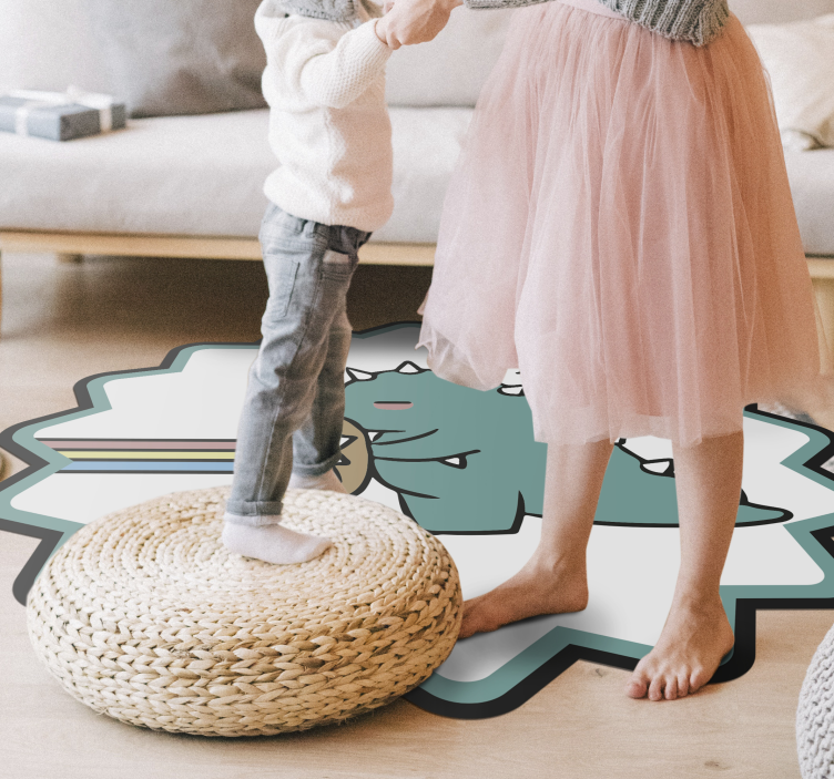 Mavrični dih dinozavra Vinilne preproge v drugih vzorcih - TenStickers