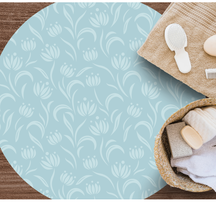 Moder mehak vzorec cvetlična vinilna preproga - TenStickers