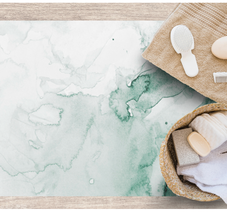 Mehak zelen vrtinec Marmorna vinilna preproga - TenStickers