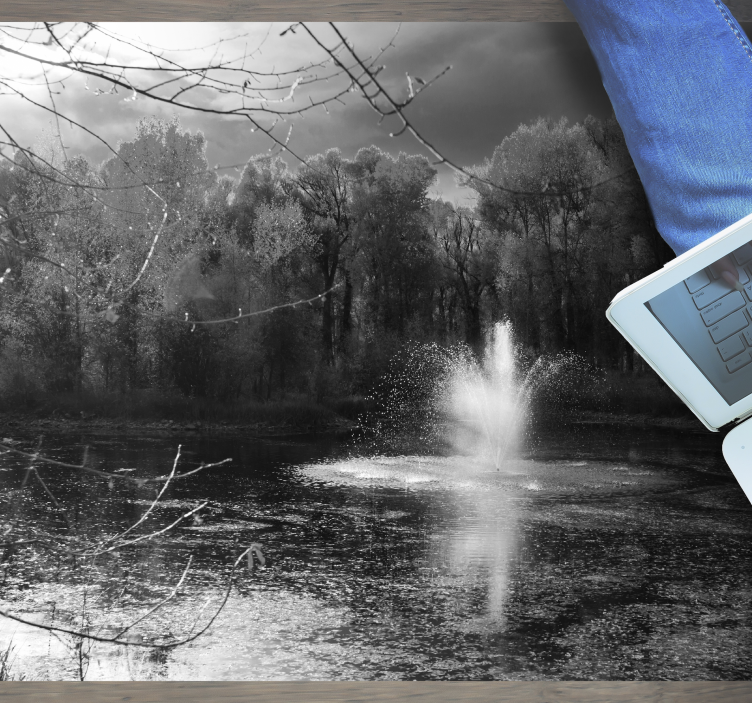 Miren pogled na slap Naravne vinilnea preproga - TenStickers