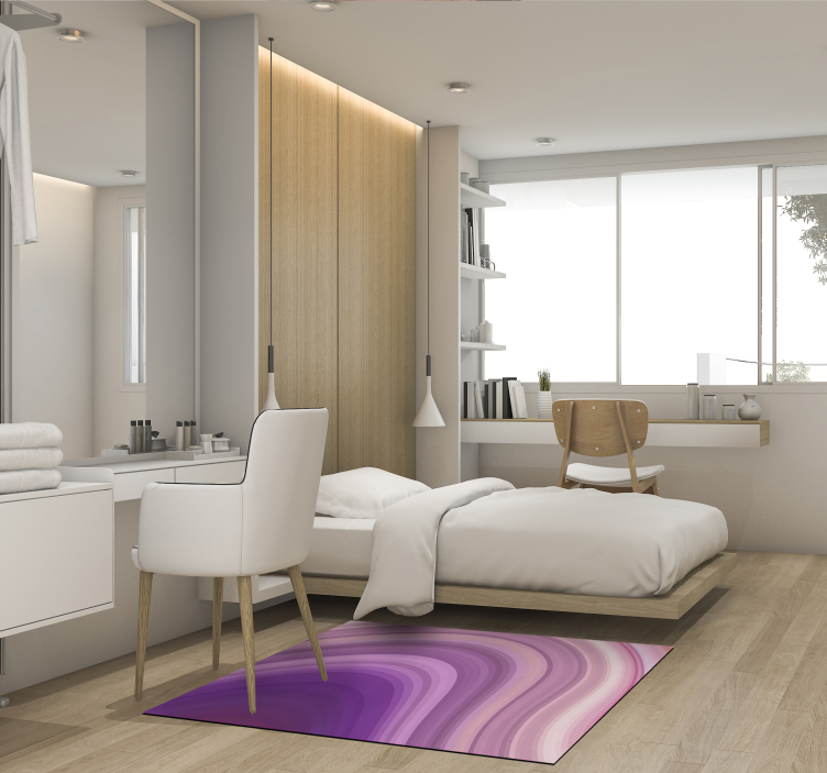 Moderna abstraktna vijolična preproga iz pvc - TenStickers