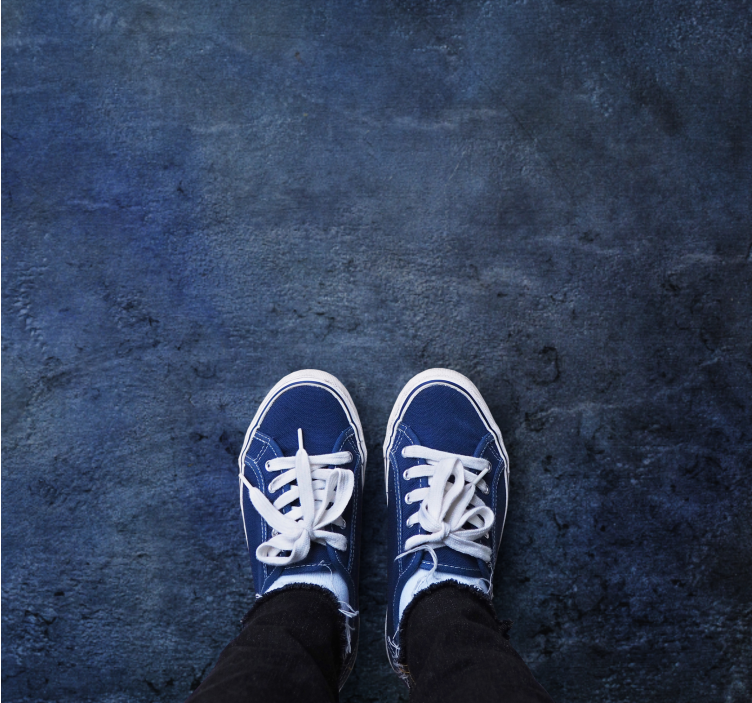 Modra betonska preproga s teksturo v industrijskem slogu - TenStickers