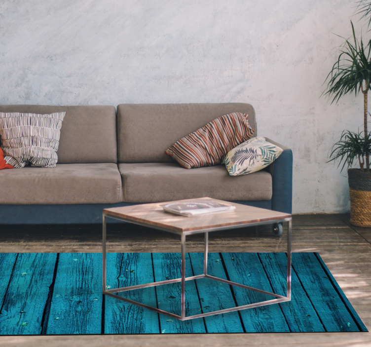 Modra lesena vinilna lesena tla - TenStickers