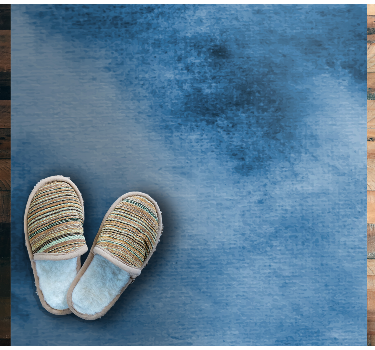 Modri gradientni slog Vinilna preproga za kopalnico - TenStickers