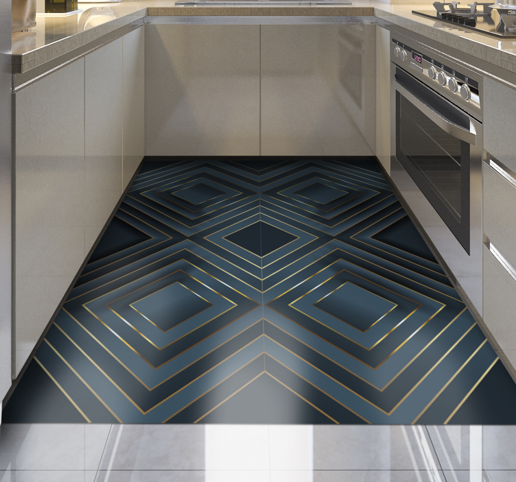 Modri mozaik z vrhunsko vinilno preprogo - TenStickers