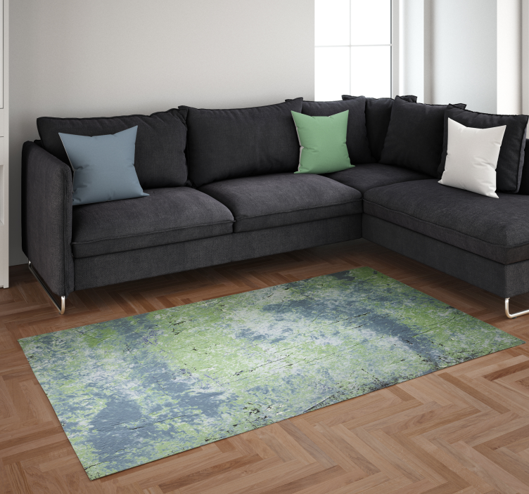 Modri odtenki vintage stenska vintage preproga - TenStickers