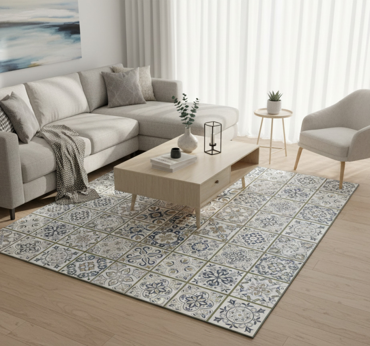 Moroccan tile runner vinilna preproga za dnevno sobo - TenStickers