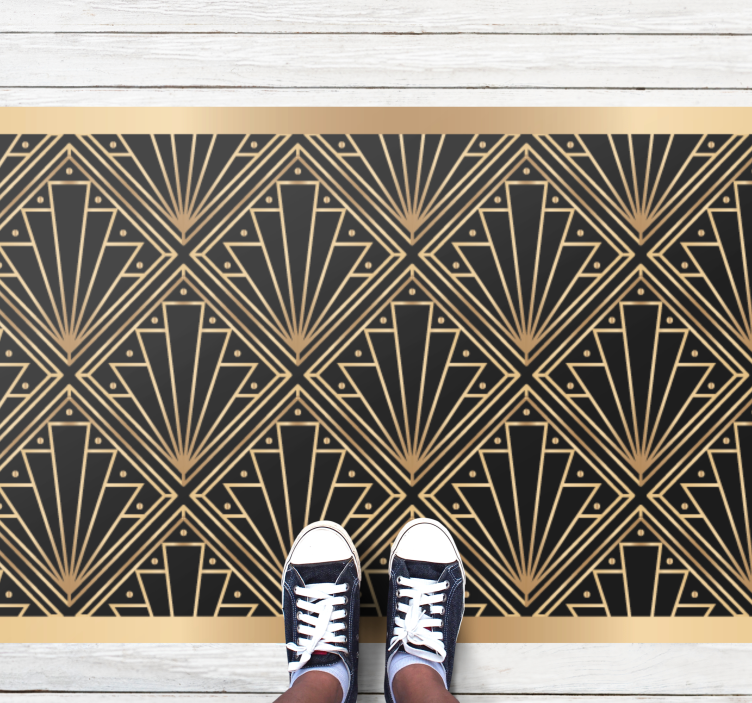 Motiv art decoja Vinilna talna obloga v imitaciji ploščic - TenStickers