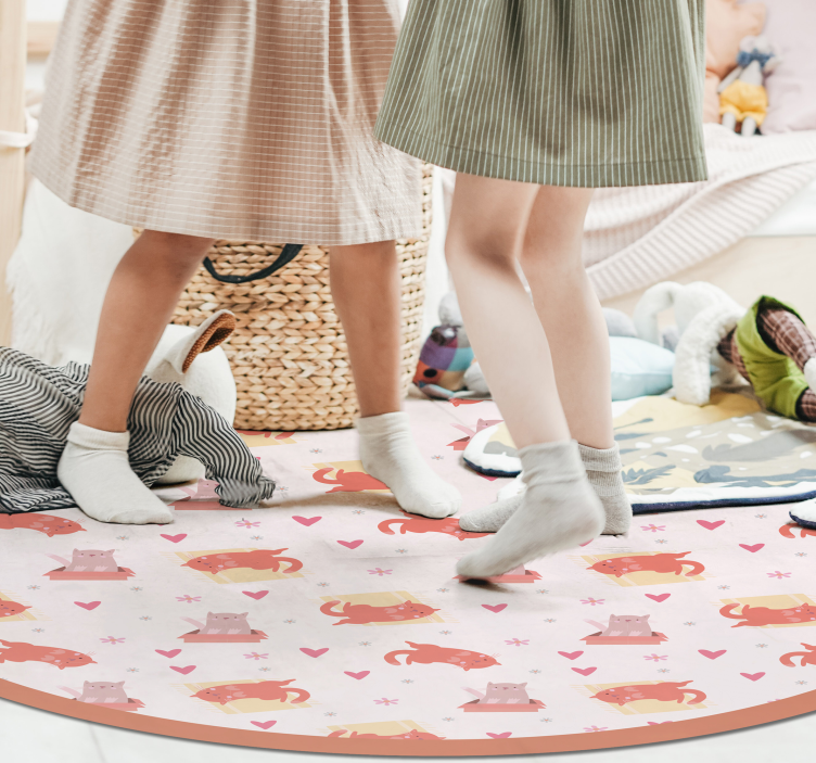 Motiv igrive mačke Vinilna preproga za dojenčke - TenStickers