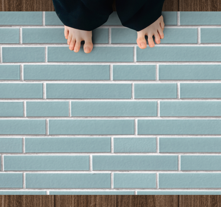 Motiv modre opeke Vinilna preproga za kopalnico - TenStickers