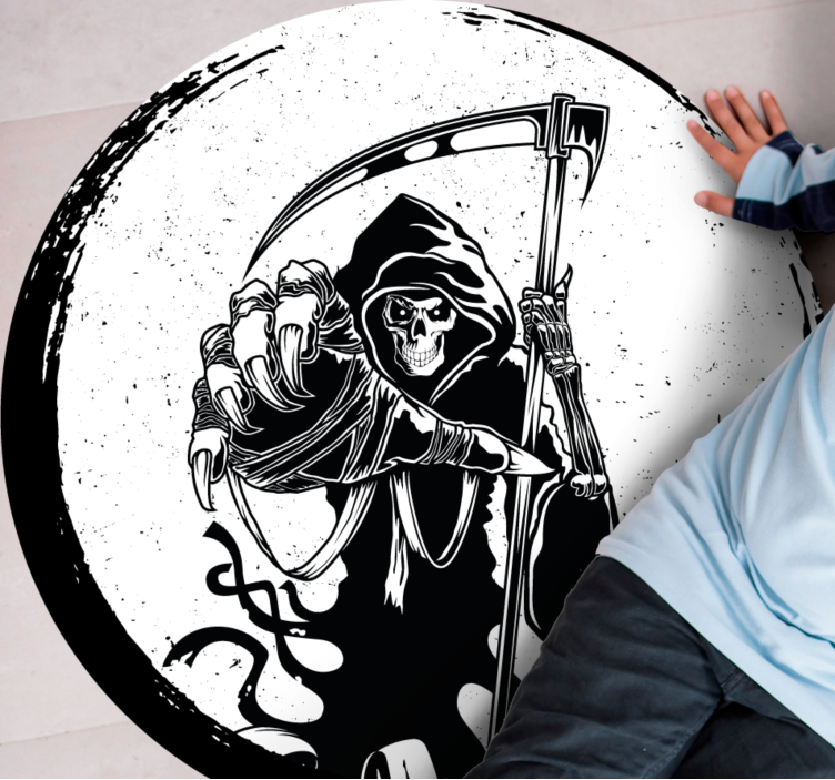 Motiv mračnega kosca Vinilna preproga za noč čarovnic - TenStickers