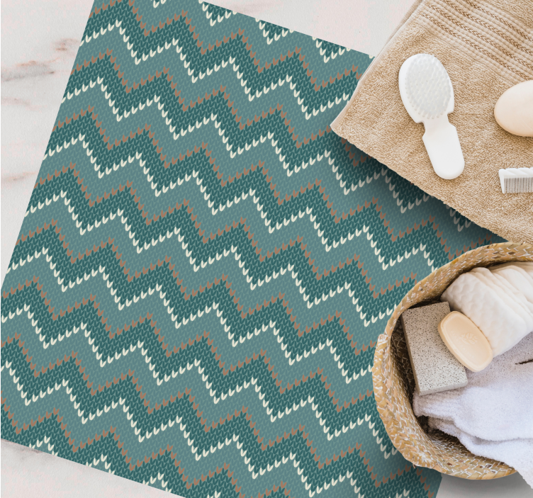 Motiv ševronskega vala Etnične vinilna preproga - TenStickers