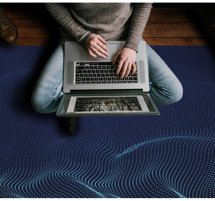 Motiv tekočega valovanja sodobne vinilne preproge - TenStickers