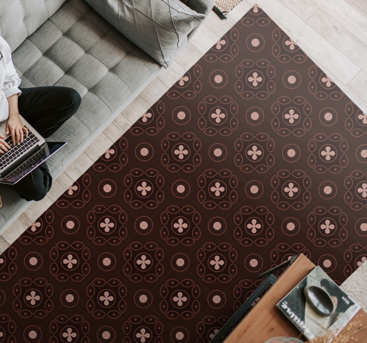 Mozaični krožni vzorci Vinilna mozaik preproga - TenStickers