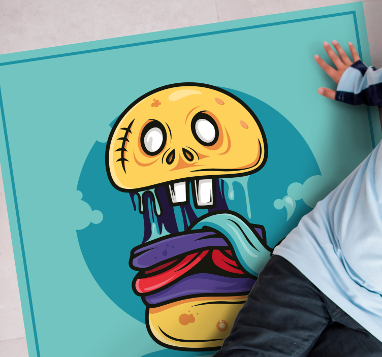 Neumni lik lobanje Vinilna preproga za najstnike - TenStickers