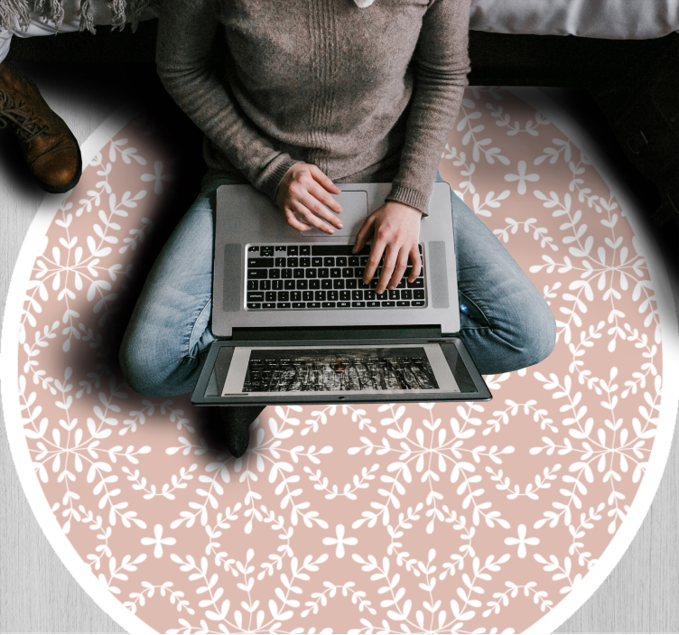 Nežna cvetna kompozicija cvetlična vinilna preproga - TenStickers