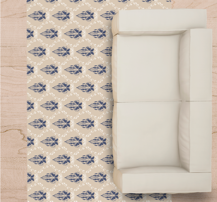 Nežni cvetlični motivi Vinilna preproga za dnevno sobo - TenStickers