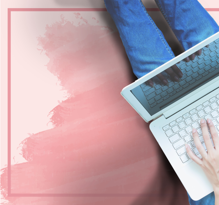 Nežni roza odtenki Vinilne preproge za spalnico - TenStickers