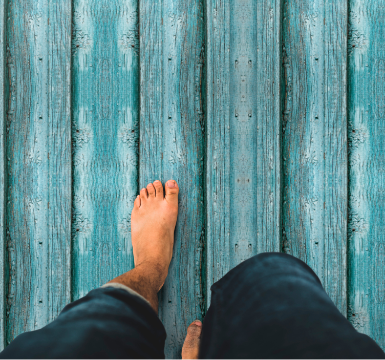 Obremenjen moder motiv Vinilna preproga z lesnim učinkom - TenStickers