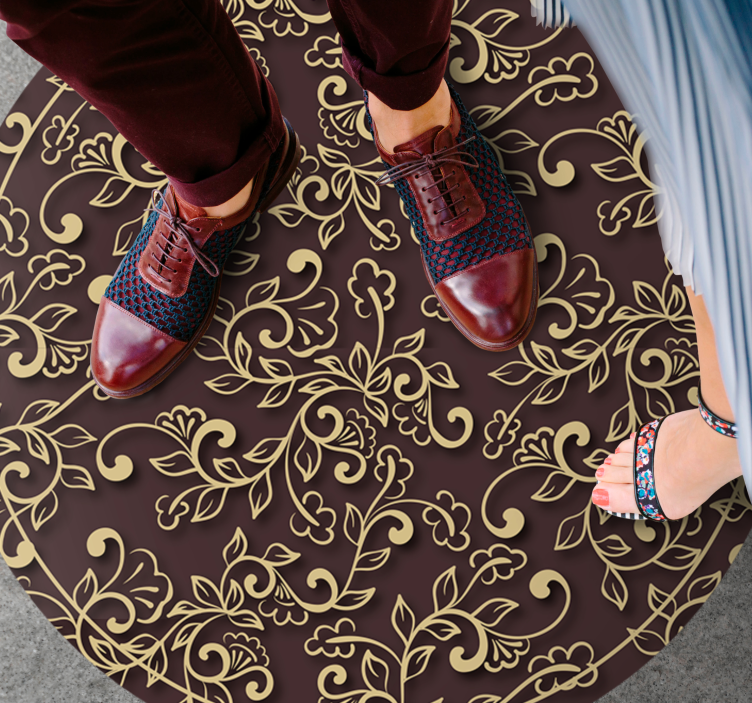 Okrašen vrtinčast vzorec Starinski vinilni tlak - TenStickers