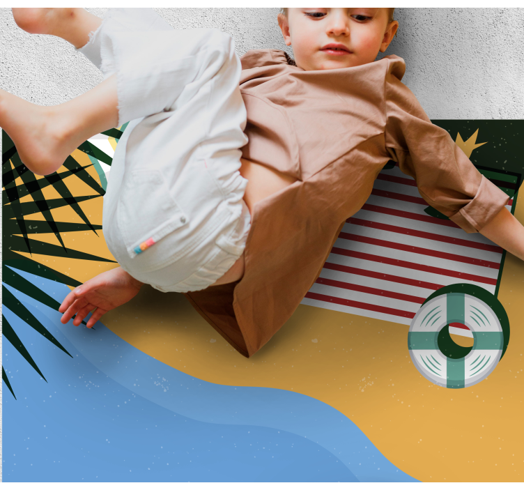 Stara šola vintage plaža narava vinil preproga - TenStickers