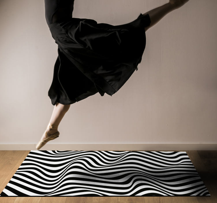 Organska črtasta vinilna preproga 3d - TenStickers