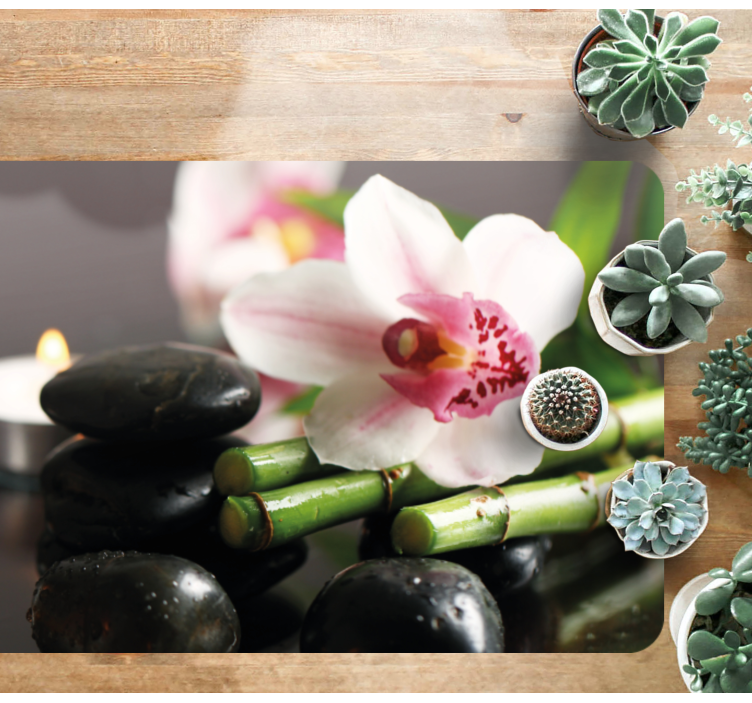 Orhidejska spokojnost Naravne vinilnea preproga - TenStickers