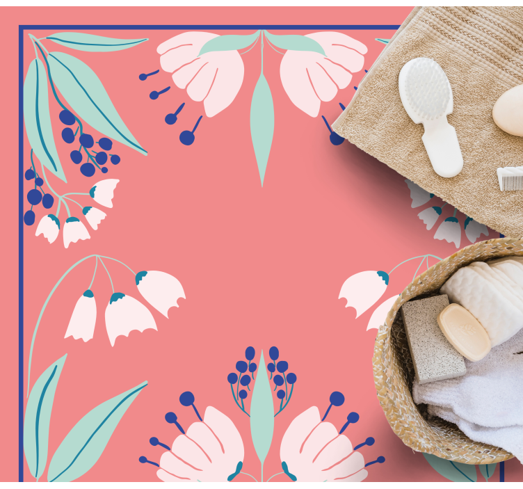 Paleta vzorcev cvetlična vinilna preproga - TenStickers