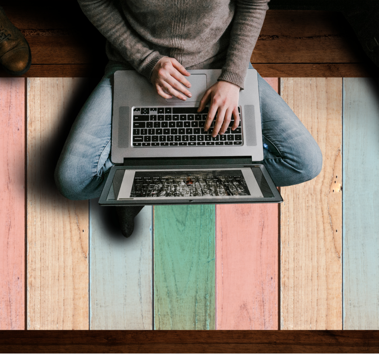 Pastelna površina deske Vinilna preproga z lesnim učinkom - TenStickers