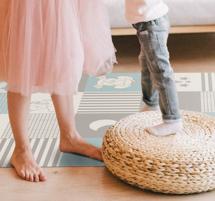 Patchwork otroška soba Vinilna preproga za dojenčke - TenStickers