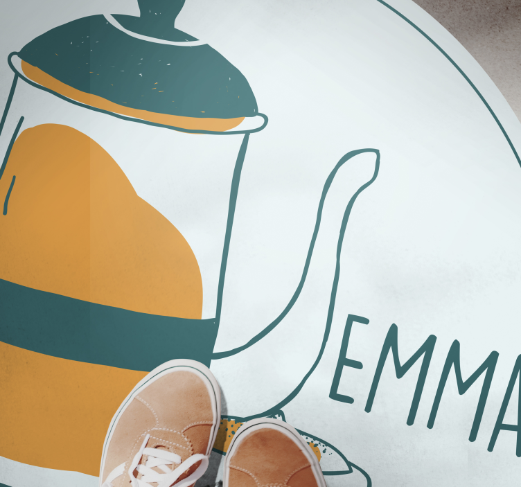 Personaliziran dizajn kave Vinilna preproga z imeni - TenStickers