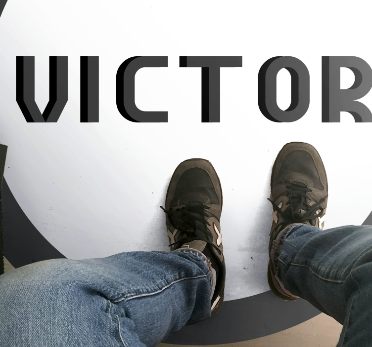 Personaliziran monogram Vinilna preproga z imeni - TenStickers