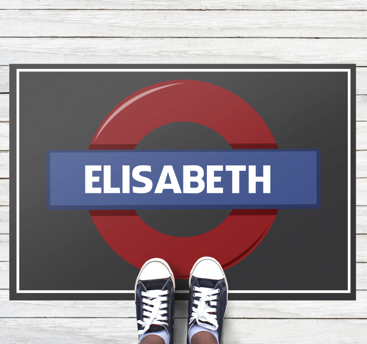 Podzemni znak Vinilna preproga z imeni - TenStickers