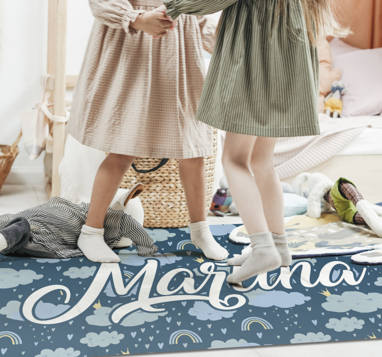 Modri oblaki z imenom Vinilne preproge v drugih vzorcih - TenStickers