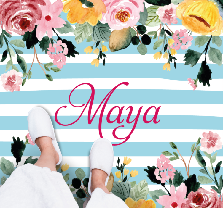 Botanični dizajn po meri Vinilne preproge za spalnico - TenStickers