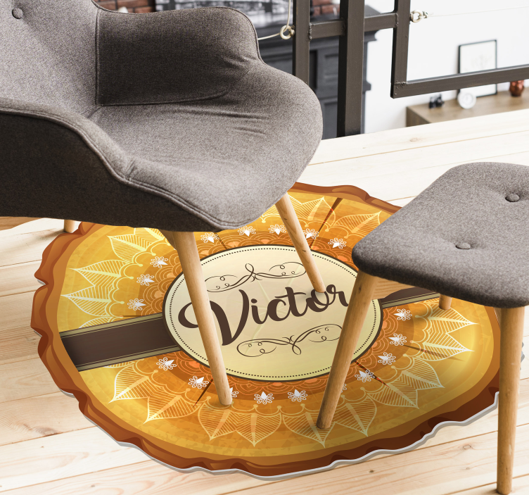 Personalizirana lesena preproga iz mandale z imenom - TenStickers