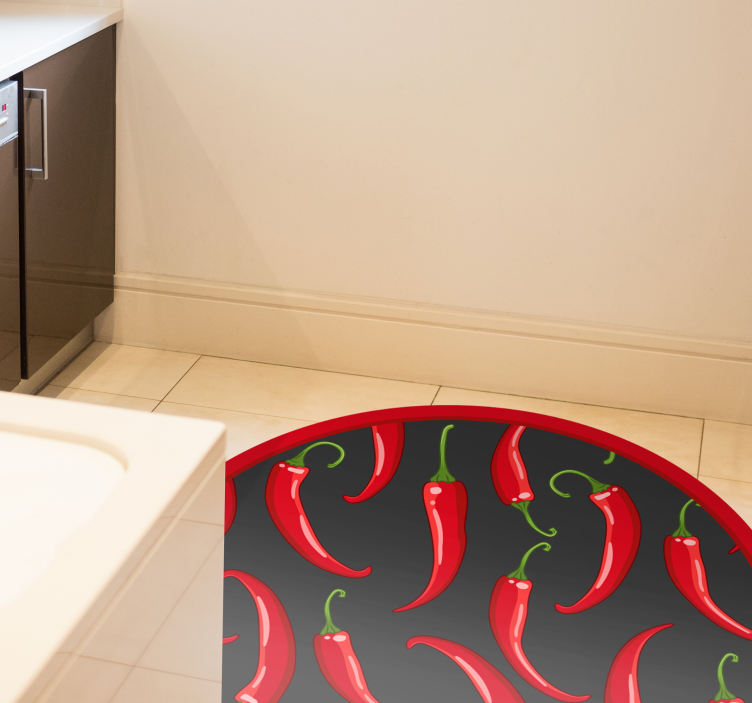 Pikantna rdeča paprika Skandinavski vinilni preproga - TenStickers