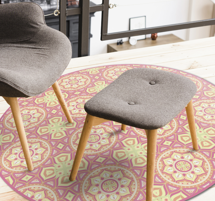 Pisana mandala s pikčasto vinilno preprogo - TenStickers