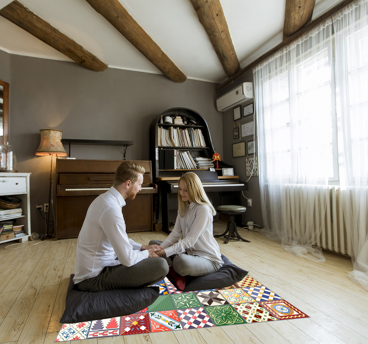 Izvirna pisana pisana preproga iz vinila - TenStickers