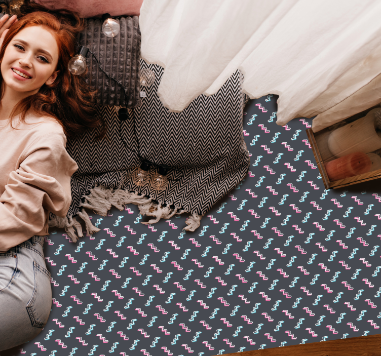 Pisane valovite oblike Vinilne preproge v drugih vzorcih - TenStickers