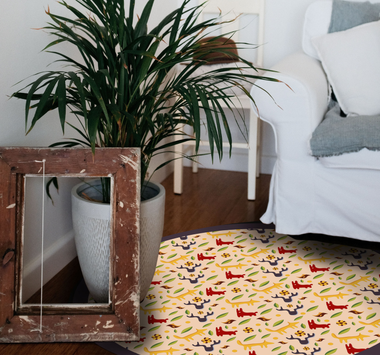 Pisane gozdne živali Vinilne preproge v drugih vzorcih - TenStickers